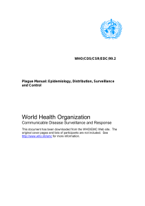 Epidemiology and Distribution of Plague