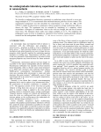 An undergraduate laboratory experiment on quantized conductance