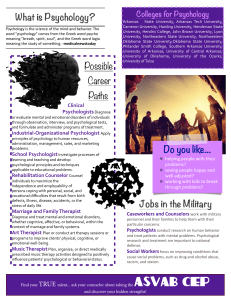 Psychology Career Flyer - Gravette School District