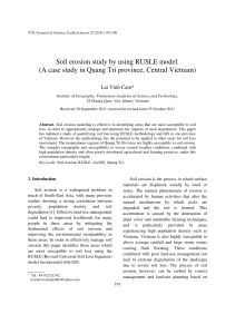 Soil erosion study by using RUSLE model.