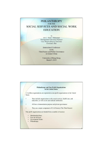 philanthropy social services and social work education
