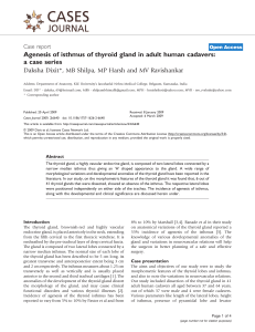 Agenesis of isthmus of thyroid gland in adult human cadavers: a