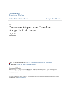 Conventional Weapons, Arms Control, and