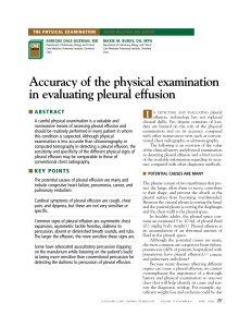 Accuracy of the physical examination in evaluating pleural effusion