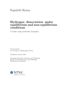 Hydrogen dissociation under equilibrium and non