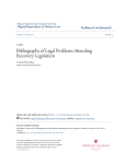Bibliography of Legal Problems Attending Recovery Legislation