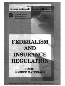 Federalism and Insurance Regulation: Basic Source Materials
