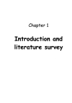 Introduction and literature survey