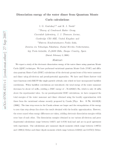 Dissociation energy of the water dimer from Quantum Monte Carlo