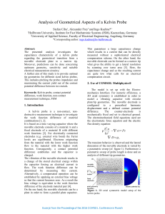 Analysis of Geometrical Aspects of a Kelvin Probe