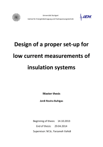 Design of a proper set-up for low current