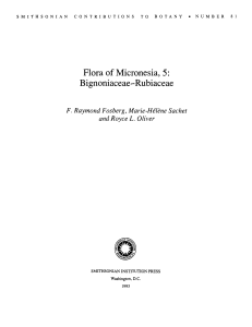 Flora of Micronesia, 5: Bignoniaceae-Rubiaceae