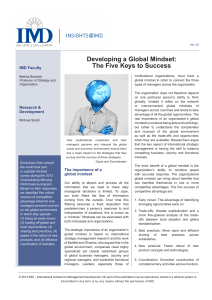 Developing a Global Mindset: The Five Keys to Success