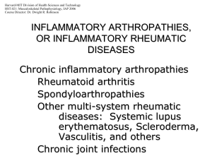 inflammatory arthropathies, inflammatory arthropathies, or