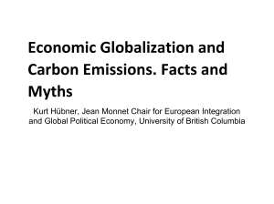 Economic Globalization and Carbon Emissions. Facts and Myths