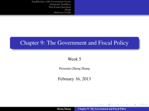 Chapter 9: The Government and Fiscal Policy