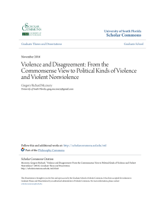Violence and Disagreement: From the Commonsense View to