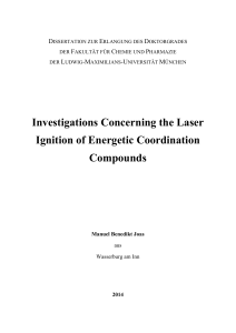 Investigations Concerning the Laser Ignition of Energetic