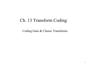 Transform Coding #3