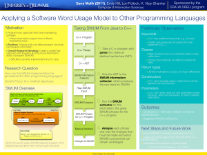 Research Question SWUM Overview Motivation Preliminary