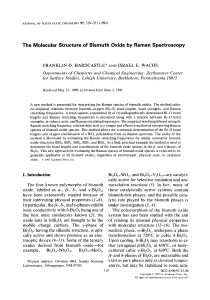 The Molecular Structure of Bismuth Oxide by