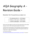 AQA Geography A - Revision Guide –
