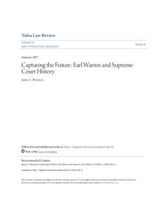 Capturing the Future: Earl Warren and Supreme Court History