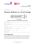 Measure Medicine in a 10 mL Syringe