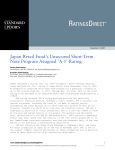 JRF`s Unsecured Short-Term Note Program Assigned `A-1`