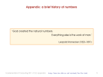 Appendix: a brief history of numbers
