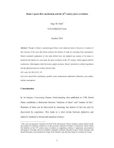 1 Hume`s specie-flow mechanism and the 16 century price