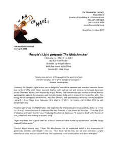 The Matchmaker Press Release