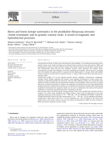 Boron and boron isotope systematics in the peralkaline Ilímaussaq