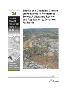 Effects of a changing climate on peatlands in permafrost