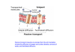 Passive transport requires no energy from the cell. Examples
