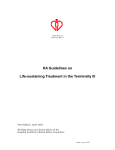 HA Guidelines on Life-sustaining Treatment in the Terminally Ill