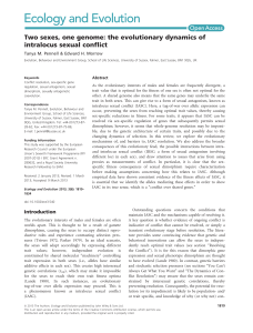 the evolutionary dynamics of intralocus sexual conflict