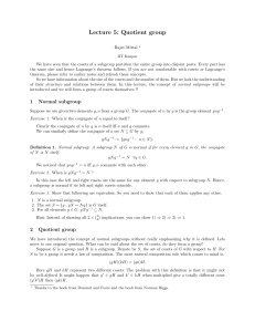 Lecture 5: Quotient group - CSE-IITK