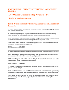 LWVUS STUDY : THE CONSTITUTIONAL AMENDMENT PROCESS