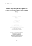 Understanding tRNA and translation mechanics - ETH E