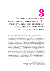 The drop in the cosmic star formation rate below redshift 2 is caused