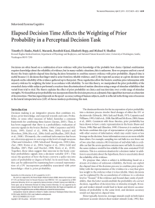 Elapsed Decision Time Affects the Weighting of Prior