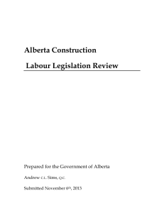 Sims Report - Alberta Labour
