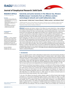 Seismicity and active tectonics in the Alboran Sea, Western