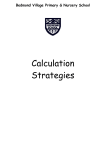 Calculation Strategies - Bedmond Village Primary and Nursery School