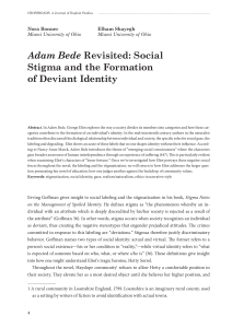 Adam Bede Revisited: Social Stigma and the