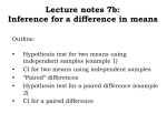 SP17 Lecture Notes 7b - Inference for a Difference in Means