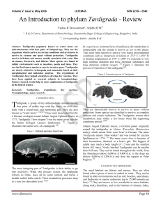 An Introduction to phylum Tardigrada - Review