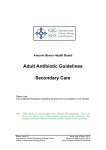 Adult Antibiotic Guidelines Secondary Care