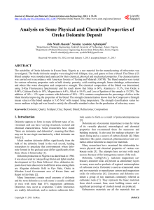 Analysis on Some Physical and Chemical Properties of Oreke